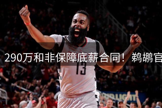 290万&非保障底薪合同！鹈鹕官方：球队签下前锋沃特福德